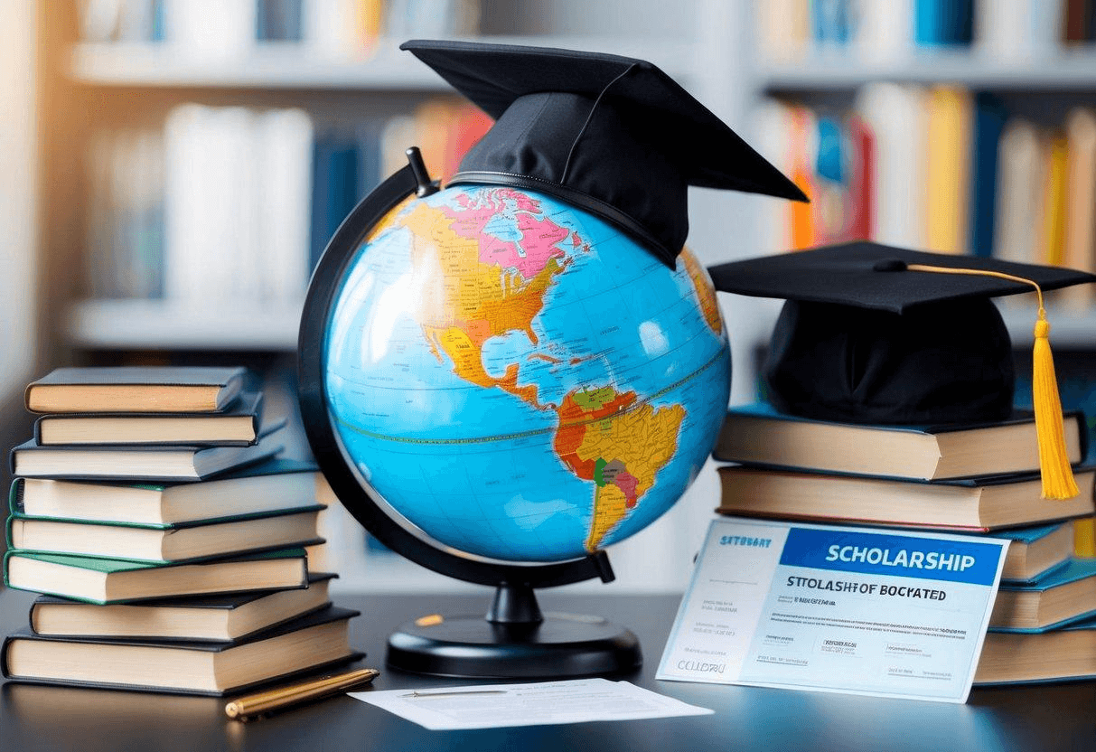 Scholarship Globe and Books